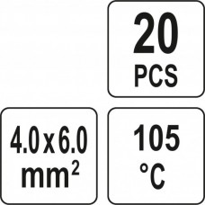 YATO Set 20 tuburi termocontractabile galbene, sta..